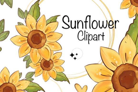 Download Sunflower Digital Clipart Set - Digital clipart Collection