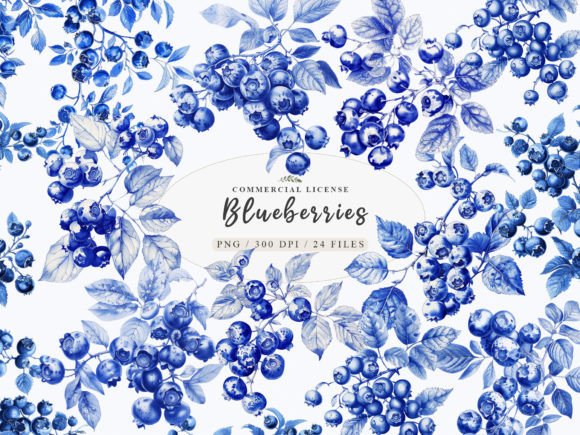 Download Watercolor Blueberry Clipart, Berry Art - Premium Resources