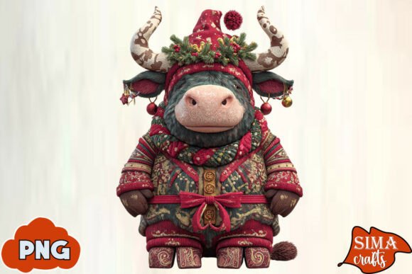 Download Gnome Christmas Cow Sublimation - Premium Bundle