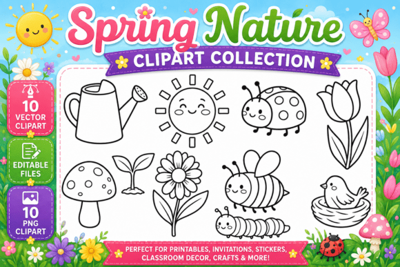 Download Spring Nature Digital Clipart Collection - Digital clipart Collection
